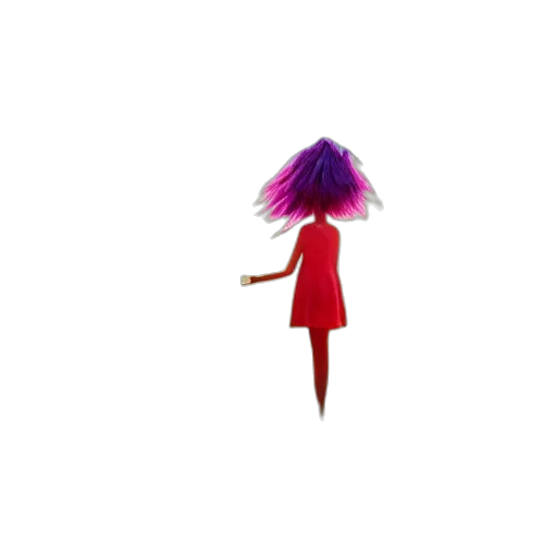 hair, dress, umbrella, flower transparent PNG cut-out