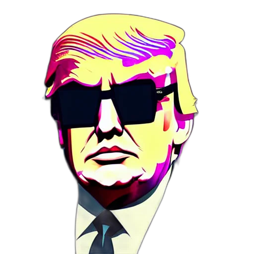 mask, jacket, vaporwave, cartoon transparent PNG cut-out