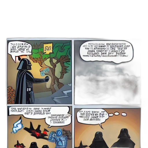 comic book art, concept art, fire, fog, outer space, forest, darth, vader transparent PNG cut-out