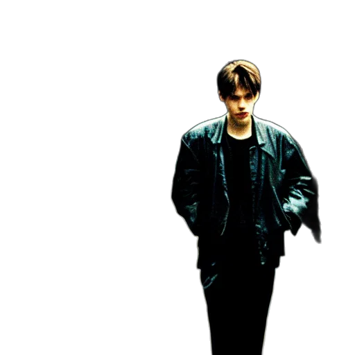 jacket, robot, vaporwave, photorealistic, concept art, cyberpunk, film, still transparent PNG cut-out