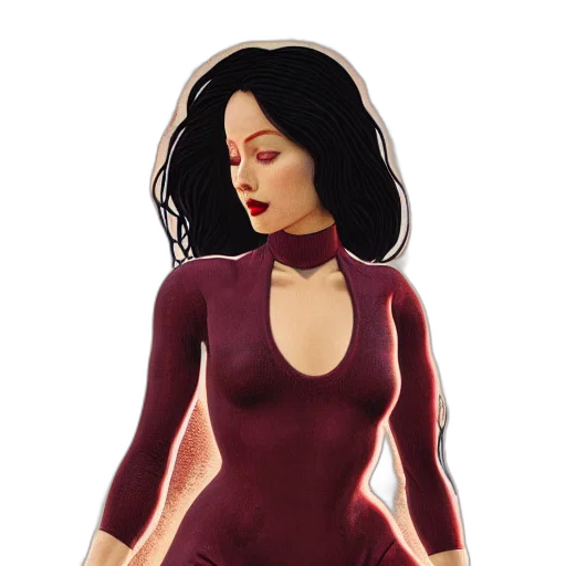 dress, cartoon, 3d render, concept art transparent PNG cut-out