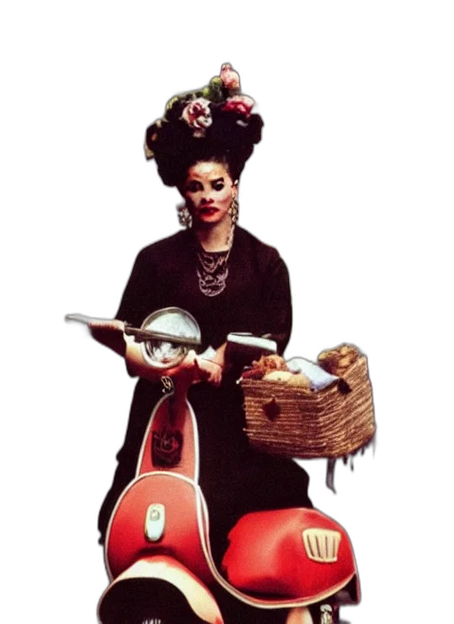 frida, kahlo, vespa transparent PNG cut-out