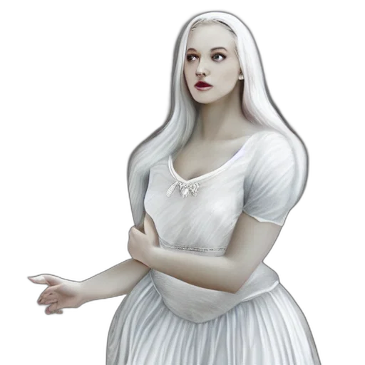 dress, jewelry, crown, staff, fantasy art, concept art, 3d render, photorealistic transparent PNG cut-out