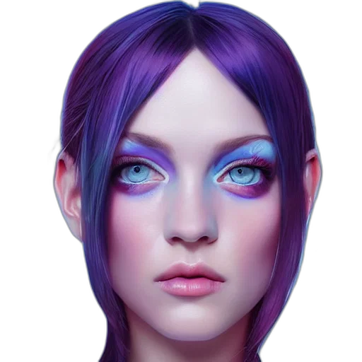 face, mask, hair, jewelry transparent PNG cut-out