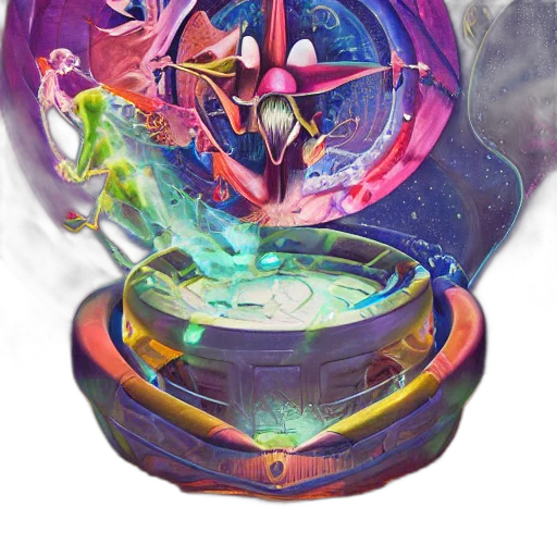 mask, jewelry, staff, creature, concept art, fantasy art, vaporwave, outer space transparent PNG cut-out