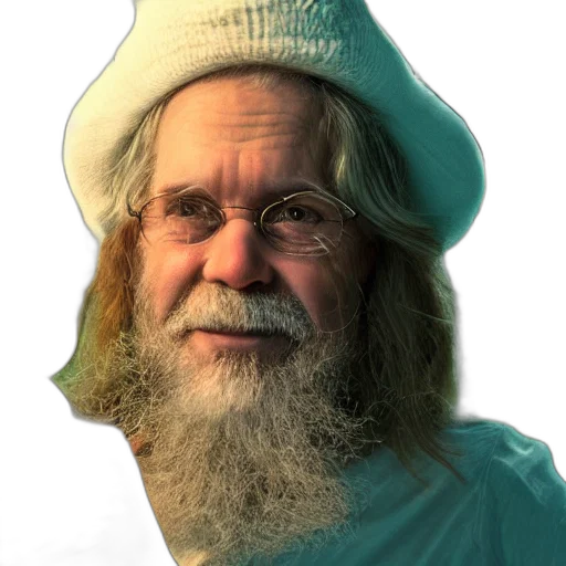 hat, face, staff, hair, photorealistic, 3d render, concept art, fantasy art transparent PNG cut-out