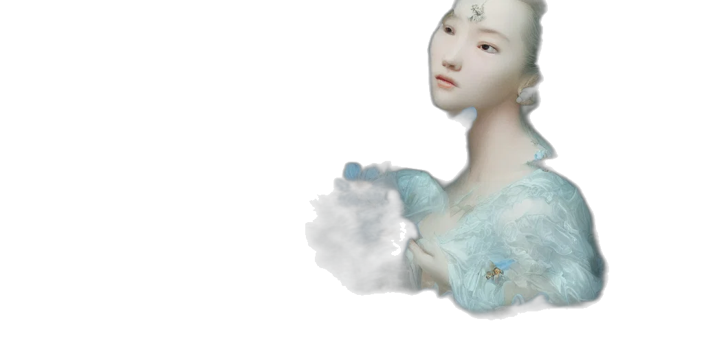 mask, dress, face, jewelry, photorealistic, 3d render, fantasy art, oil painting transparent PNG cut-out