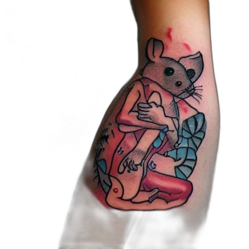 concept art, photorealistic, cartoon, tatoo transparent PNG cut-out