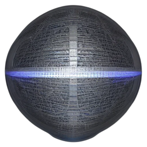robot, hat, 3d render, outer space, sphere, grey, spaceship, metallic transparent PNG cut-out