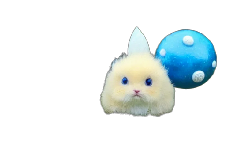 creature, animal, 3d render, concept art, pixel art, fantasy art, blue, pastel transparent PNG cut-out