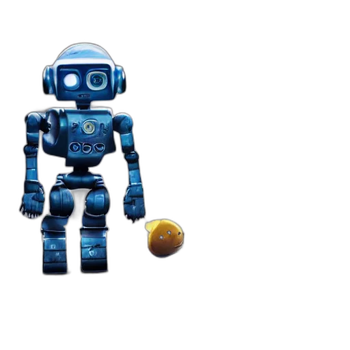 robot, 3d render, concept art, pixel art transparent PNG cut-out
