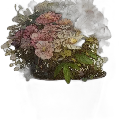 crown, hat, flower, mask transparent PNG cut-out