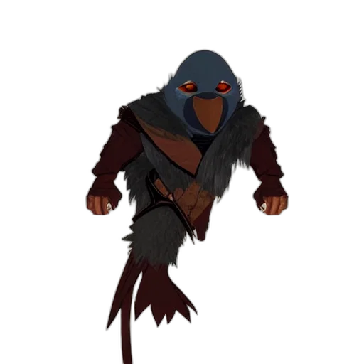 creature, staff, mask, weapon transparent PNG cut-out