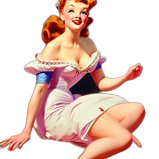 dress, cartoon, photorealistic, comic book art transparent PNG cut-out