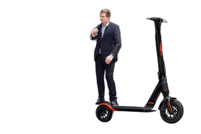 staff, mobility, scooter, designed transparent PNG cut-out