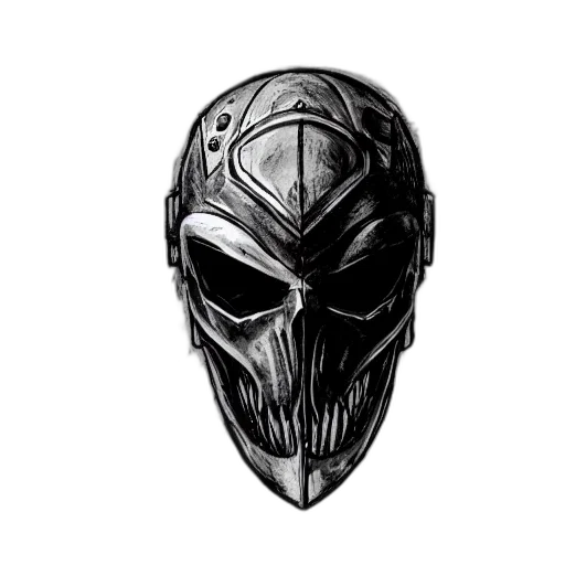 mask, face, robot, weapon, comic book art, concept art, cyberpunk, fantasy art transparent PNG cut-out