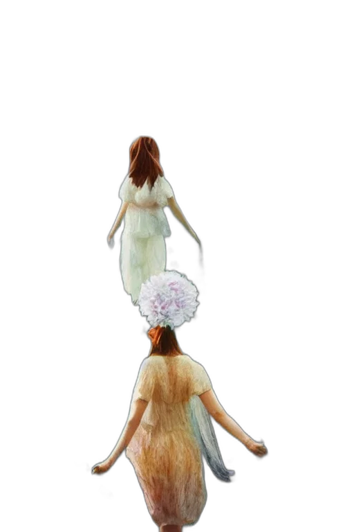 dress, hair, crown, umbrella, concept art, 3d render, watercolor, fantasy art transparent PNG cut-out