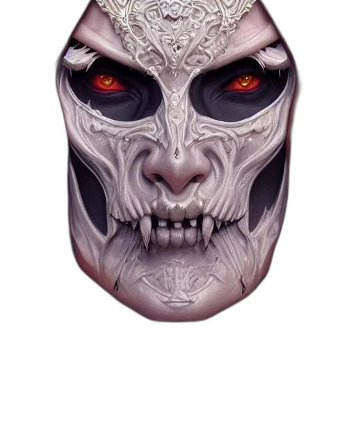 mask, face, creature, fantasy art, concept art, comic book art, 3d render, portrait transparent PNG cut-out