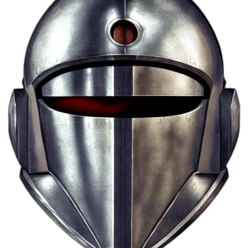 robot, mask, face, sword, concept art, 3d render, photorealistic, fantasy art transparent PNG cut-out