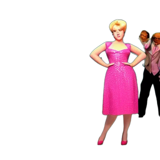 dress, 3d render, cartoon, concept art, film, still, hairspray transparent PNG cut-out
