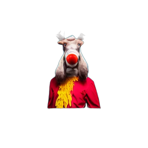 animal, mask, staff, crown, concept art, 3d render, photo, realistic transparent PNG cut-out