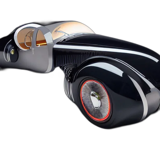 car, 3d render, futuristic, bugatti, type, atlantic, concept, studio transparent PNG cut-out