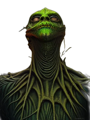 mask, creature, face, staff, concept art, photorealistic, fantasy art, 3d render transparent PNG cut-out