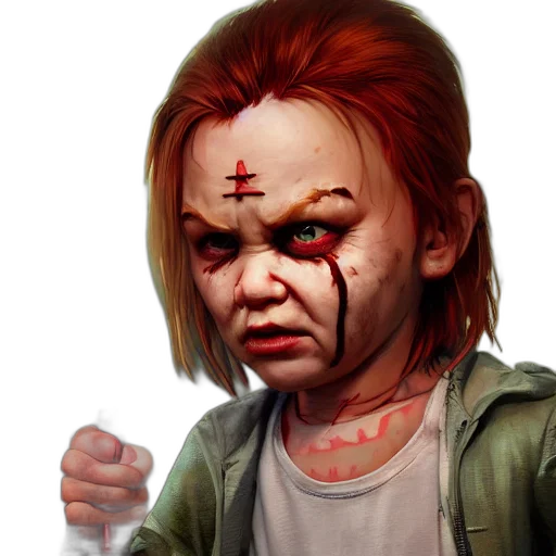 face, concept art, photorealistic, 3d render transparent PNG cut-out