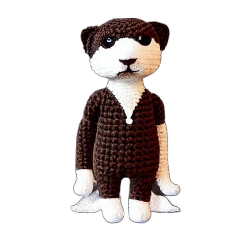 staff, adorable, ferret, crochet transparent PNG cut-out