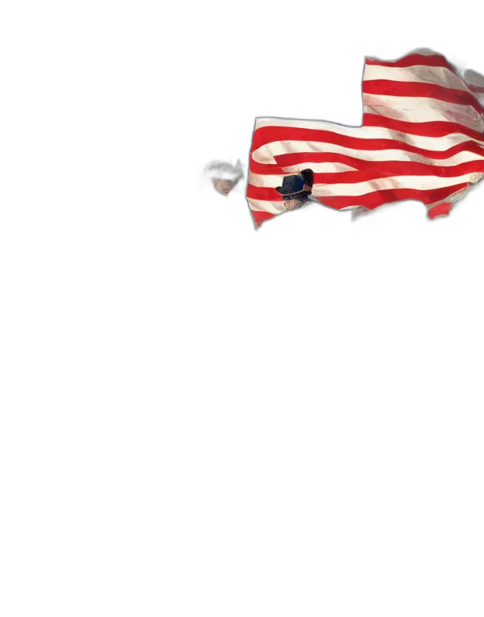 weapon, staff, robot, hat, 3d render, photorealistic, concept art, american transparent PNG cut-out