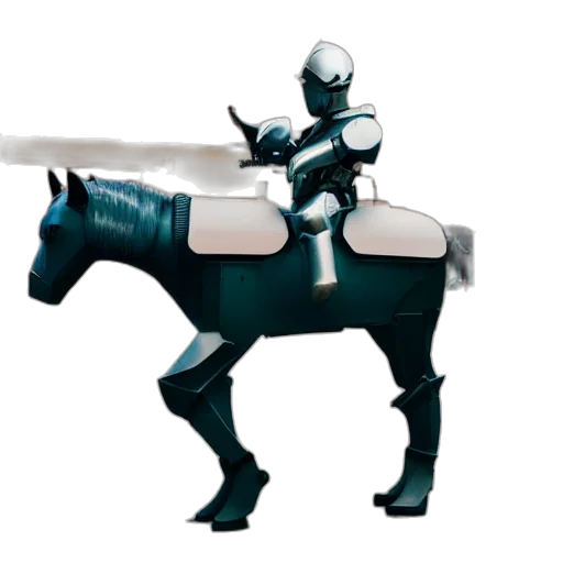 robot, sword, animal, weapon, 3d render, concept art, fantasy art, vaporwave transparent PNG cut-out