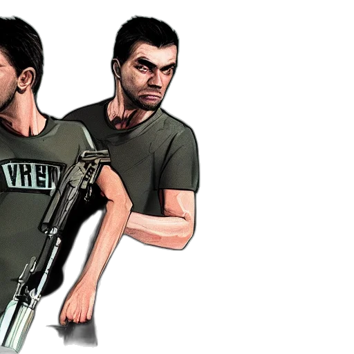 weapon, comic book art, concept art, 3d render, cartoon, jacksepticeye, gta, concept transparent PNG cut-out