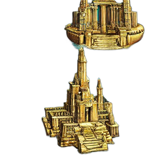 crown, jewelry, building, furniture, pixel art, concept art, 3d render, fantasy art transparent PNG cut-out