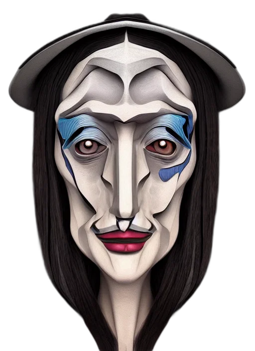 mask, face, staff, fantasy art transparent PNG cut-out