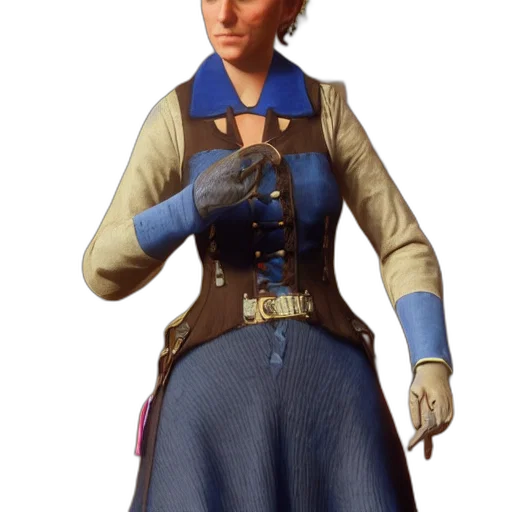 staff, jacket, face, dress transparent PNG cut-out