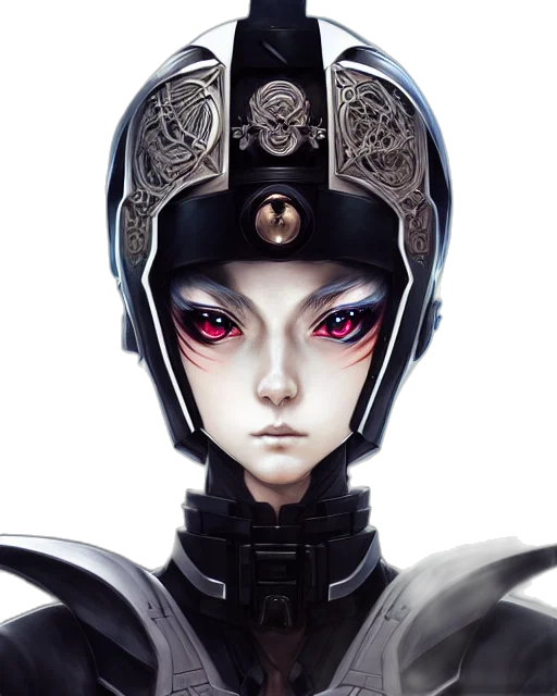 robot, face, mask, cyberpunk transparent PNG cut-out
