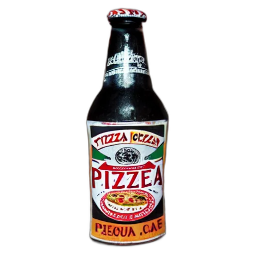 bottle, food, weapon, crown, 3d render, photorealistic, pizza, soda transparent PNG cut-out