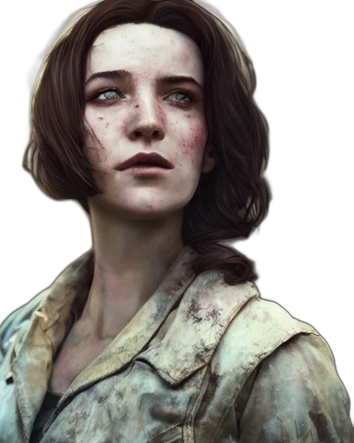 face, dress, jacket, concept art transparent PNG cut-out