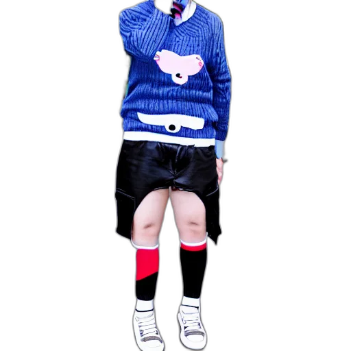 jacket, staff, 3d render, concept art, pixel art, vaporwave, monochrome, harajuku transparent PNG cut-out