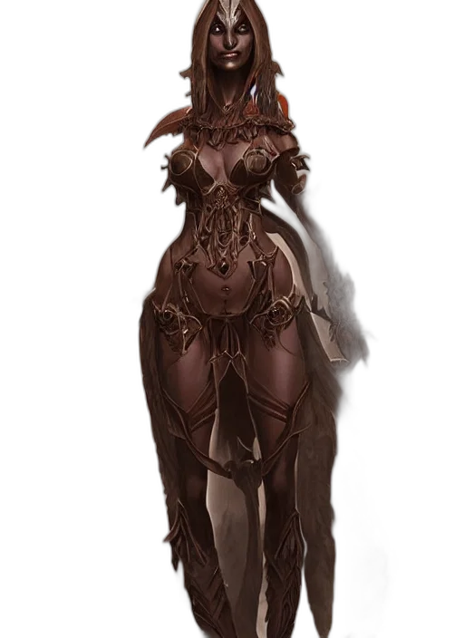 dress, creature, staff, dragon transparent PNG cut-out