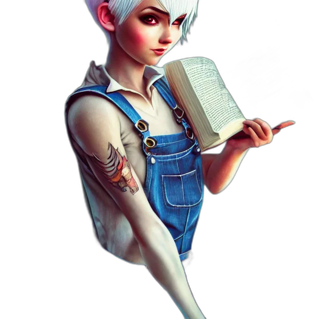 robot, dress, staff, fantasy art, concept art, comic book art, cyberpunk, blue transparent PNG cut-out