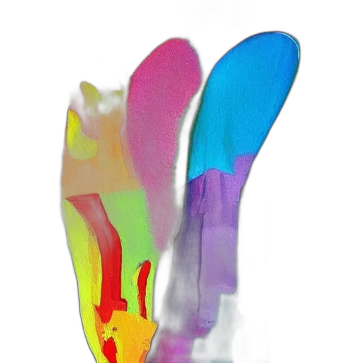 shoes, weapon, mask, flower, 3d render, concept art, photorealistic, vaporwave transparent PNG cut-out