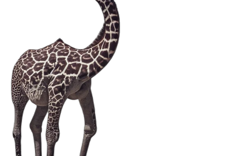 animal, creature, 3d render, concept art, photorealistic, dramatic, realistic, jiraffe transparent PNG cut-out
