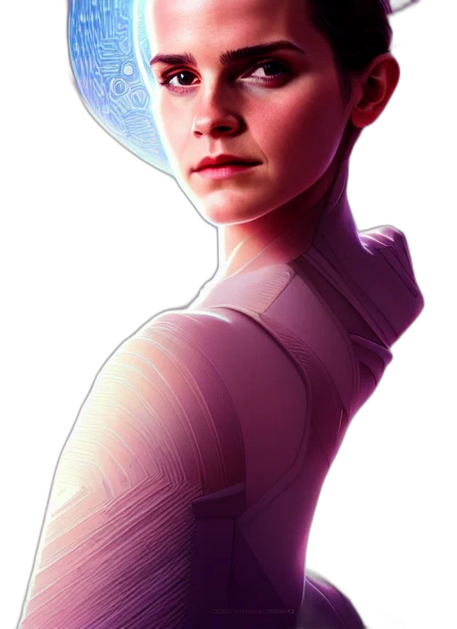 face, staff, robot, crown, concept art, fantasy art, photorealistic, comic book art transparent PNG cut-out