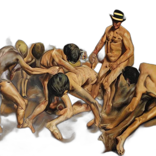 mask, furniture, oil painting, concept art transparent PNG cut-out