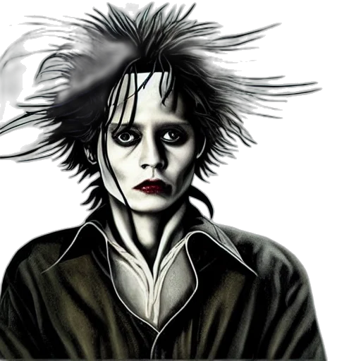 creature, jacket, face, hair, comic book art, photorealistic, concept art, cartoon transparent PNG cut-out