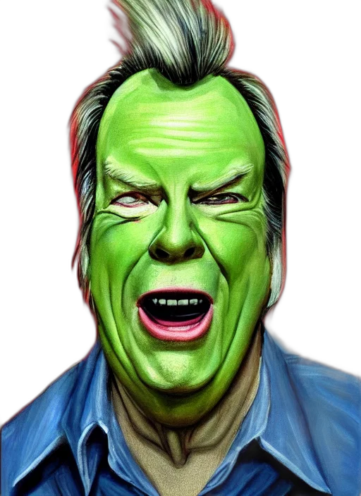 face, mask, creature, photorealistic transparent PNG cut-out