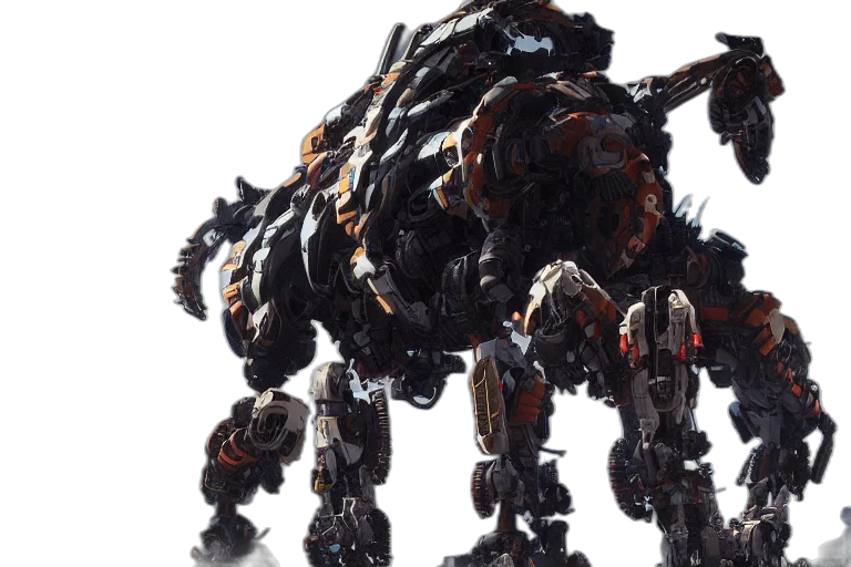 robot, animal, weapon, creature, concept art, 3d render, burrower, machine transparent PNG cut-out