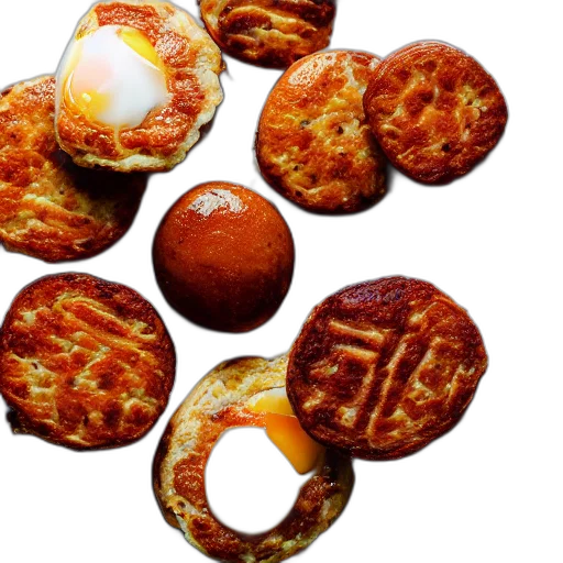 food, eggs, sausage, patties transparent PNG cut-out