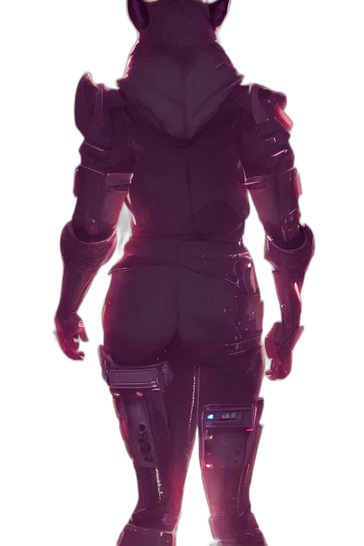 robot, jacket, staff, weapon transparent PNG cut-out